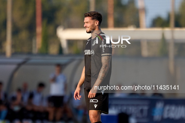 Nuno Santos of Vitoria SC is playing during the UEFA Europa Conference League, Second Qualifying Round, 1st Leg soccer match between Florian...