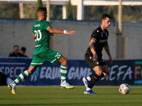 Tomas Handel (R) of Vitoria SC is in action during the UEFA Europa Conference League, Second Qualifying Round, 1st Leg soccer match between...