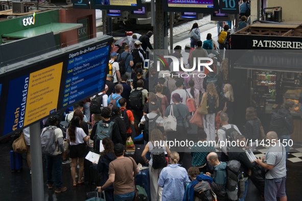 High-speed trains around France are suffering sabotage that is heavily disrupting traffic during the day of the Olympic Games opening ceremo...