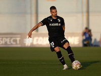 Joao Mendes of Vitoria SC is playing during the UEFA Europa Conference League, Second Qualifying Round, 1st Leg soccer match between Florian...