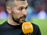 Ajax trainer Francesco Farioli is coaching during the match Ajax vs. Vojvodina at the Johan Cruijff ArenA for the UEFA Europa League Second...