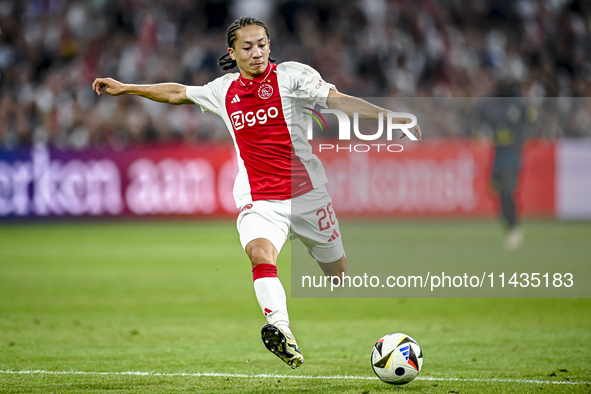 Ajax player Kian Fitz-Jim is playing during the match Ajax vs. Vojvodina at the Johan Cruijff ArenA for the UEFA Europa League Second qualif...