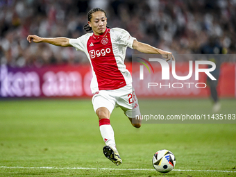 Ajax player Kian Fitz-Jim is playing during the match Ajax vs. Vojvodina at the Johan Cruijff ArenA for the UEFA Europa League Second qualif...