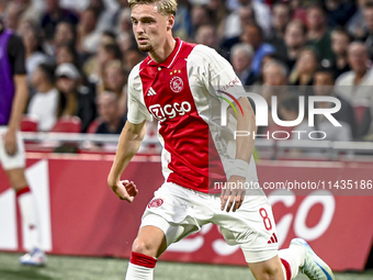 Ajax player Kenneth Taylor is playing during the match Ajax vs. Vojvodina at the Johan Cruijff ArenA for the UEFA Europa League Second quali...