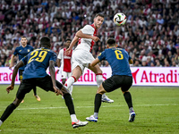 Ajax player Branco van den Boomen is scoring the 1-0 during the match Ajax - Vojvodina at the Johan Cruijff ArenA for the UEFA Europa League...