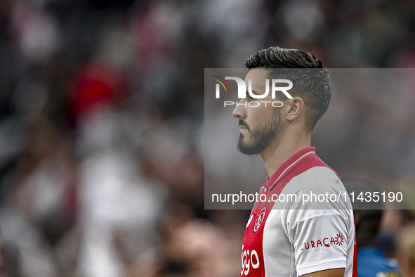 Ajax player Josip Sutalo is playing during the match Ajax vs. Vojvodina at the Johan Cruijff ArenA for the UEFA Europa League Second qualify...