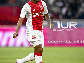 Ajax player Chuba Akpom is playing during the match Ajax vs. Vojvodina at the Johan Cruijff ArenA for the UEFA Europa League Second qualifyi...