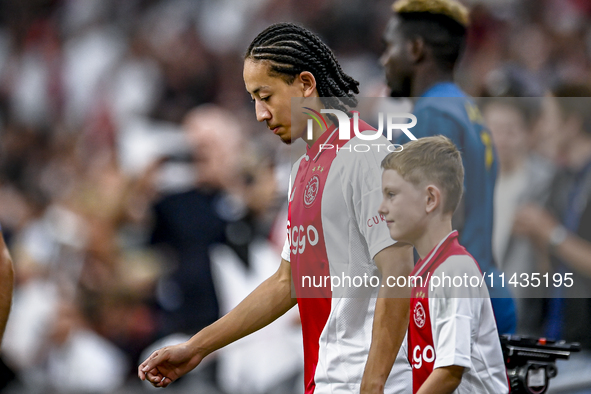 Ajax player Kian Fitz-Jim is playing during the match Ajax vs. Vojvodina at the Johan Cruijff ArenA for the UEFA Europa League Second qualif...