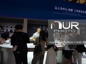 A general view of the Xiaomi booth is being shown during the Chinajoy games fair in Shanghai, China, on July 26, 2024. (