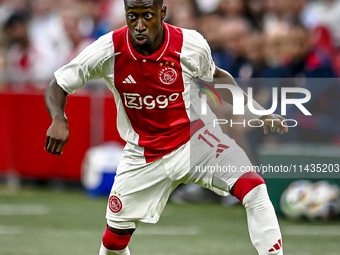 Ajax player Carlos Forbs is playing during the match Ajax vs. Vojvodina at the Johan Cruijff ArenA for the UEFA Europa League Second qualify...