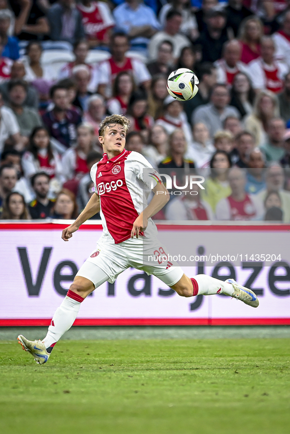 Ajax player Christian Rasmussen is playing during the match Ajax vs. Vojvodina at the Johan Cruijff ArenA for the UEFA Europa League Second...