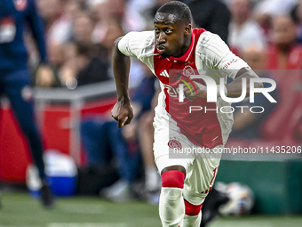 Ajax player Carlos Forbs is playing during the match Ajax vs. Vojvodina at the Johan Cruijff ArenA for the UEFA Europa League Second qualify...