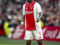 Ajax player Jorrel Hato is playing during the match Ajax vs. Vojvodina at the Johan Cruijff ArenA for the UEFA Europa League Second qualifyi...