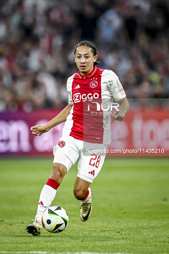 Ajax player Kian Fitz-Jim is playing during the match Ajax vs. Vojvodina at the Johan Cruijff ArenA for the UEFA Europa League Second qualif...