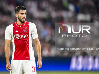 Ajax player Josip Sutalo is playing during the match Ajax vs. Vojvodina at the Johan Cruijff ArenA for the UEFA Europa League Second qualify...