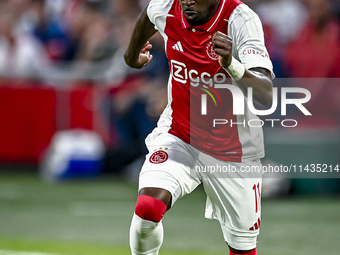 Ajax player Carlos Forbs is playing during the match Ajax vs. Vojvodina at the Johan Cruijff ArenA for the UEFA Europa League Second qualify...