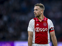 Ajax player Jordan Henderson is playing during the match Ajax vs. Vojvodina at the Johan Cruijff ArenA for the UEFA Europa League Second qua...