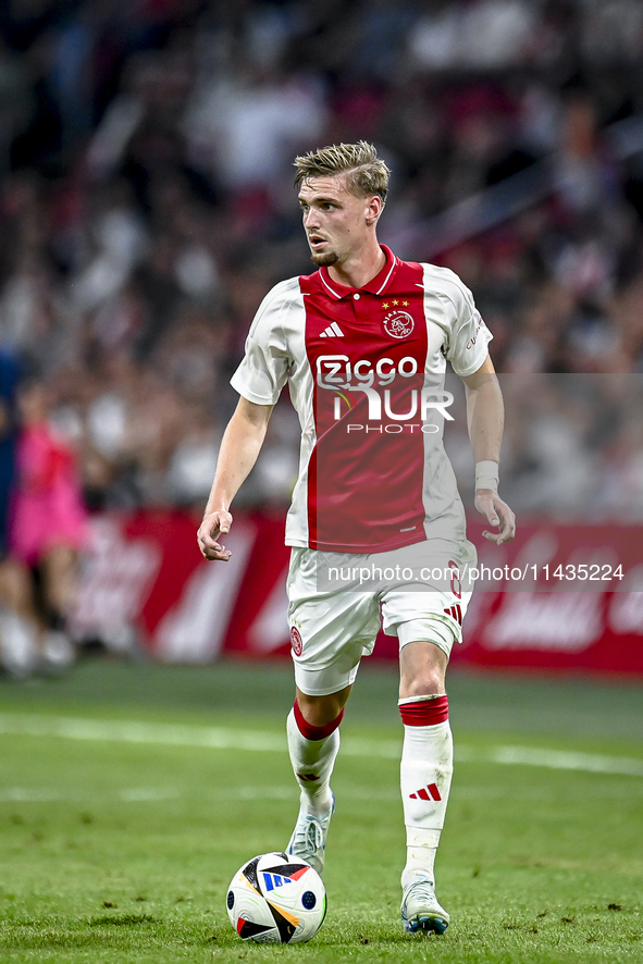 Ajax player Kenneth Taylor is playing during the match Ajax vs. Vojvodina at the Johan Cruijff ArenA for the UEFA Europa League Second quali...