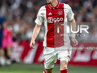 Ajax player Kenneth Taylor is playing during the match Ajax vs. Vojvodina at the Johan Cruijff ArenA for the UEFA Europa League Second quali...