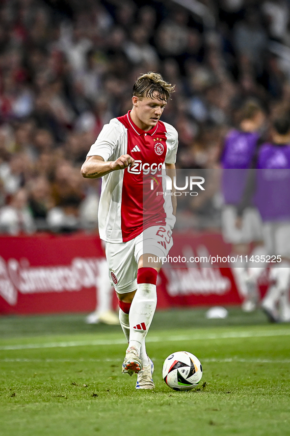 Ajax player Christian Rasmussen is playing during the match Ajax vs. Vojvodina at the Johan Cruijff ArenA for the UEFA Europa League Second...