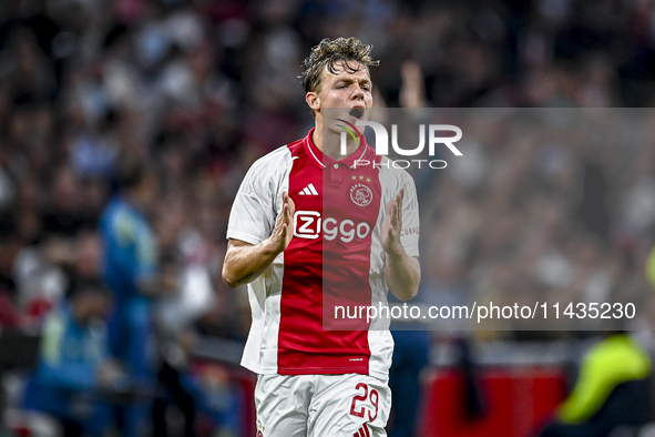 Ajax player Christian Rasmussen is playing during the match Ajax vs. Vojvodina at the Johan Cruijff ArenA for the UEFA Europa League Second...