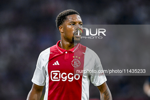 Ajax player Chuba Akpom is playing during the match Ajax vs. Vojvodina at the Johan Cruijff ArenA for the UEFA Europa League Second qualifyi...