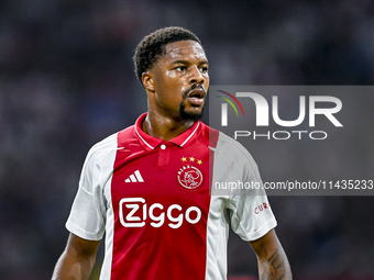 Ajax player Chuba Akpom is playing during the match Ajax vs. Vojvodina at the Johan Cruijff ArenA for the UEFA Europa League Second qualifyi...