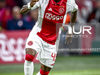 Ajax player Jaydon Banel is playing during the match Ajax vs. Vojvodina at the Johan Cruijff ArenA for the UEFA Europa League Second qualify...