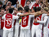 Ajax player Branco van den Boomen is celebrating the goal 1-0 during the match Ajax - Vojvodina at the Johan Cruijff ArenA for the UEFA Euro...