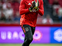 Ajax goalkeeper Remko Pasveer is playing during the match Ajax vs. Vojvodina at the Johan Cruijff ArenA for the UEFA Europa League Second qu...