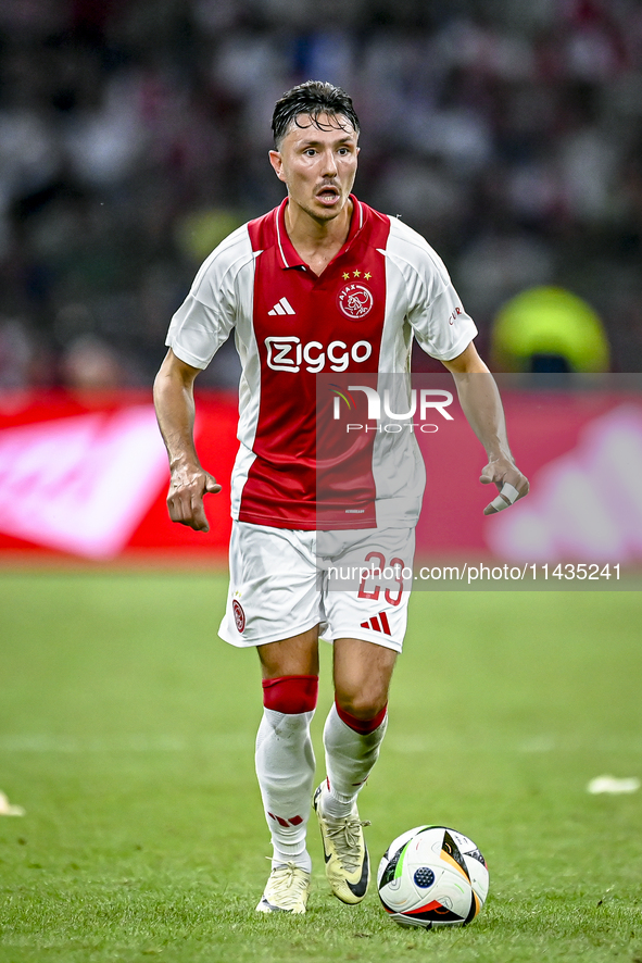 Ajax player Steven Berghuis is playing during the match Ajax vs. Vojvodina at the Johan Cruijff ArenA for the UEFA Europa League Second qual...