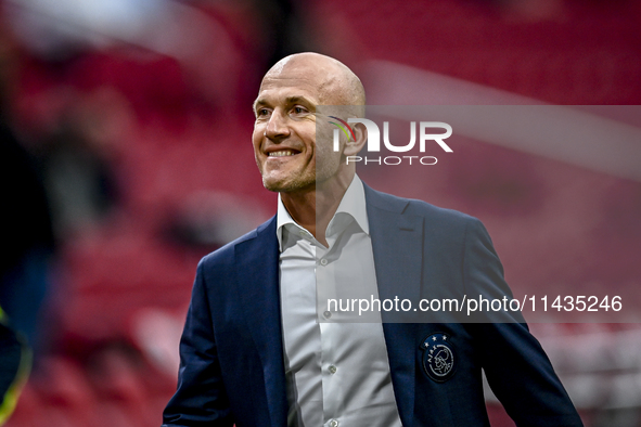 Ajax technical director Alex Kroes is attending the match between Ajax and Vojvodina at the Johan Cruijff ArenA for the UEFA Europa League S...