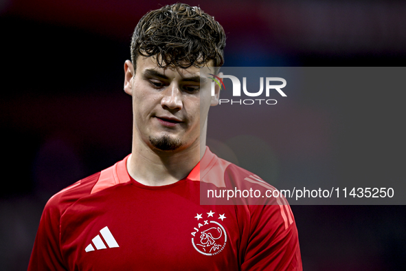 Ajax goalkeeper Charlie Setford is playing during the match Ajax vs. Vojvodina at the Johan Cruijff ArenA for the UEFA Europa League Second...