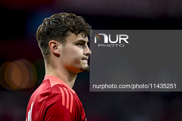 Ajax goalkeeper Charlie Setford is playing during the match Ajax vs. Vojvodina at the Johan Cruijff ArenA for the UEFA Europa League Second...