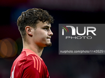 Ajax goalkeeper Charlie Setford is playing during the match Ajax vs. Vojvodina at the Johan Cruijff ArenA for the UEFA Europa League Second...