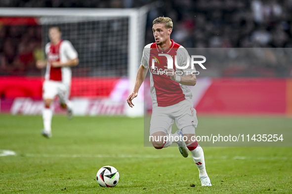 Ajax player Kenneth Taylor is playing during the match Ajax vs. Vojvodina at the Johan Cruijff ArenA for the UEFA Europa League Second quali...