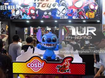 A general view of the Hot Toys booth is being seen during the Chinajoy games fair in Shanghai, China, on July 26, 2024. (