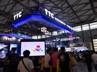 A general view of the TTC booth is being shown during the Chinajoy games fair in Shanghai, China, on July 26, 2024. (