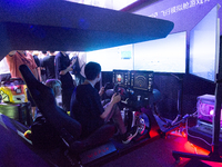 A general view of the AMD booth is being shown during the Chinajoy games fair in Shanghai, China, on July 26, 2024. (