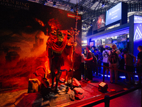 A general view is showing games of Shadow of the Erdtree at the PlayStation booth during the Chinajoy games fair in Shanghai, China, on July...