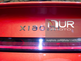 A Xiaomi Car is being seen at the Snapdragon semiconductor booth during the Chinajoy games fair in Shanghai, China, on July 26, 2024. (