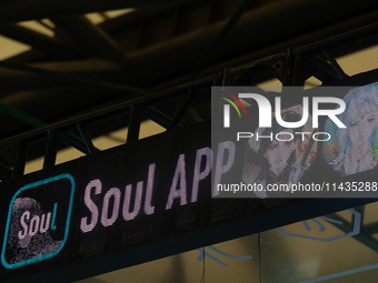 A general view of the Soul APP booth is being seen during the Chinajoy games fair in Shanghai, China, on July 26, 2024. (