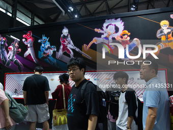 A general view is showing the Tamashinations booth during the Chinajoy games fair in Shanghai, China, on July 26, 2024. (