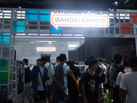 A general view of the Bandai Namco booth is being shown during the Chinajoy games fair in Shanghai, China, on July 26, 2024. (