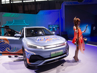 A general view of a BYD car is being displayed at the Chinajoy games fair in Shanghai, China, on July 26, 2024. (