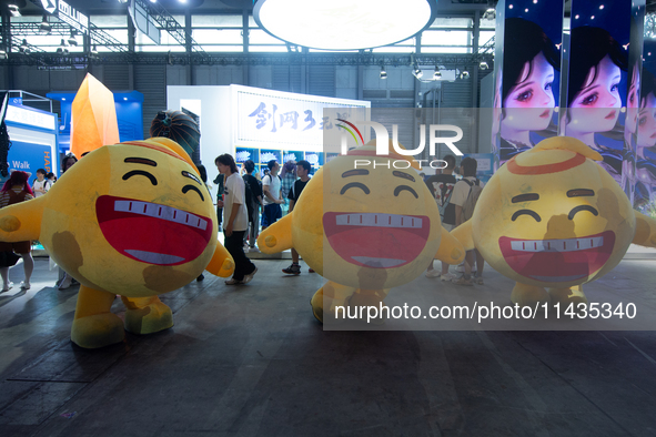 A general view is showing Passion at the Geekz Games booth at the Chinajoy Games Fair in Shanghai, China, on July 26, 2024. 