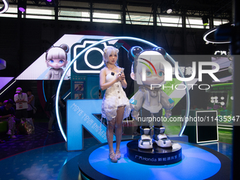 A general view of the Honda China booth is being shown at the Chinajoy games fair in Shanghai, China, on July 26, 2024. (