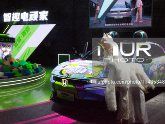 A general view of the Honda China booth is being shown at the Chinajoy games fair in Shanghai, China, on July 26, 2024. (