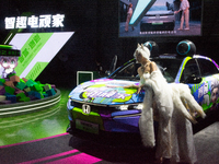 A general view of the Honda China booth is being shown at the Chinajoy games fair in Shanghai, China, on July 26, 2024. (