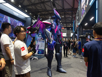 A giant robot is being displayed at the TCL booth at the Chinajoy games fair in Shanghai, China, on July 26, 2024. (